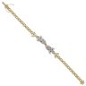 18ct Yellow Gold 0.05ct Diamond and Multi Gemstone Bracelet 6.5"