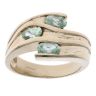 9ct Yellow Gold Green Sapphire Three Stone Ring