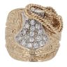 9ct Yellow Gold Cubic Zirconia Saddle Ring