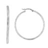 Silver Twisted Hoop Earrings By Icesia