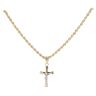 14ct Yellow & White Gold Child's Crucifix Pendant & Chain