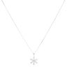18ct White Gold 0.30ct Princess And Brilliant Cut Diamond Snowflake Pendant And Chain 18"