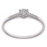 9ct White Gold 0.10ct Brilliant Cut Diamond Cluster Ring