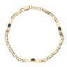 18ct Yellow Gold Sapphire Fancy Bracelet 7"