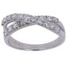 18ct White Gold 0.95ct Brilliant Cut Diamonds Crossover Ring