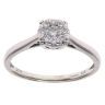 9ct White Gold 0.25ct Brilliant Cut Diamond Cluster Ring