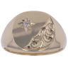 9ct Yellow Gold 0.05ct Diamond Signet Ring