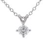 9ct White Gold 0.30ct Diamond Solitaire Pendant and Chain 18"