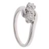 18ct White Gold Trilogy 0.50ct Diamond Twist Ring
