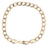 9ct Yellow Gold Flat Plain Curb Bracelet 10"