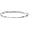 9ct White Gold 0.50ct Diamond Bar Bangle