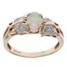 9ct Yellow Gold Opal and Cubic Zirconia Fancy Ring