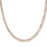 9ct Yellow White and Rose Gold Rollerball Chain 16"