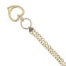 9ct Yellow Gold Two Row Fancy T-Bar Heart Bracelet 7"