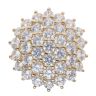 14ct Yellow Gold Cubic Zirconia Cluster Ring
