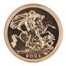2001 Elizabeth II Fourth Head UK Half Sovereign Coin