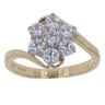 18ct Yellow Gold 0.85ct Brilliant Cut Diamond Cluster Ring