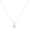 9ct Yellow Gold Aquamarine Solitaire Pendant and Chain 18"