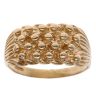 9ct Yellow Gold Four Row Keeper Ring