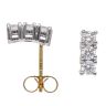 18ct Yellow Gold 0.50ct Brilliant Cut Diamond Trilogy Stud Earrings
