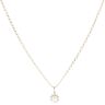 9ct Yellow Gold 0.10ct Diamond And Pearl Cluster Pendant And Chain 16"