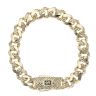 14ct Yellow Gold Monaco Classic Alternate Flex Lock Curb Bracelet 8.5"