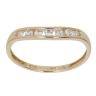 14ct Yellow Gold Cubic Zirconia Wishbone Ring