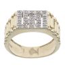 9ct Yellow Gold 0.10ct Diamond Greek Key Signet Ring