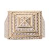 9ct Yellow Gold Cubic Zirconia Pyramid Ring