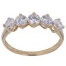 18ct Yellow Gold Cubic Zirconia Five Stone Ring