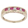 9ct Yellow Gold Ruby and Cubic Zirconia 'I Love You' Ring