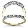 9ct Yellow Gold 0.25ct Diamond & Sapphire Ring