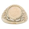 9ct Yellow Gold St George Coin Signet Ring