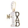 9ct Yellow Gold Cubic Zirconia No1 Dad Pendant