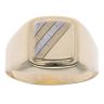 14ct Yellow and White Gold Square Signet Ring