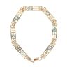9ct Yellow Gold Blue Gemstone Bracelet 7.5"