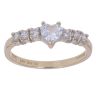 14ct Yellow Gold Cubic Zirconia Solitaire Ring