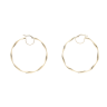 14ct Yellow Gold Twist Hoop Earrings