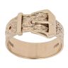 9ct Yellow Gold Textured Buckle Ring