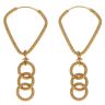22ct Yellow Gold Infinity Dropper Hoop Earrings