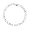Silver Plain And Patterned Belcher 8.5" Bracelet by Icesia
