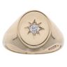 9ct Yellow Gold 0.15ct Diamond Star Signet Ring