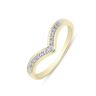 9ct Yellow Gold 0.10ct Natural Diamond Wishbone Eternity Ring