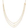 22ct Yellow Gold Layered Beads Chain 18"