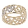 9ct Yellow Gold 0.05ct Diamond Celtic Heart Ring