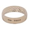 9ct Yellow Gold Patterned Lines Wedding Band 4.89mm