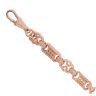 9ct Rose Gold Stars and Bars Bracelet 8.5"