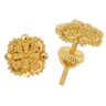 22ct Yellow Gold Shield Stud Earrings