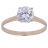 9ct Yellow Gold Cubic Zirconia Solitaire Ring