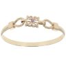 9ct Yellow Gold Amethyst Fancy Hinged Bangle